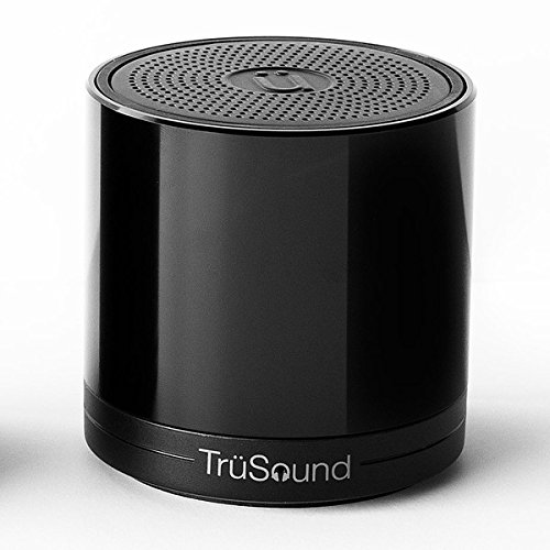 Trüsound Wireless Bluetooth Speaker, Bluetooth Speaker Phone, Glossy Black 10 hour battery