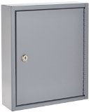 SP Richards Company Secure Key Cabinet 10 x 3 x 12 Inches 60 Keys Gray SPR15602
