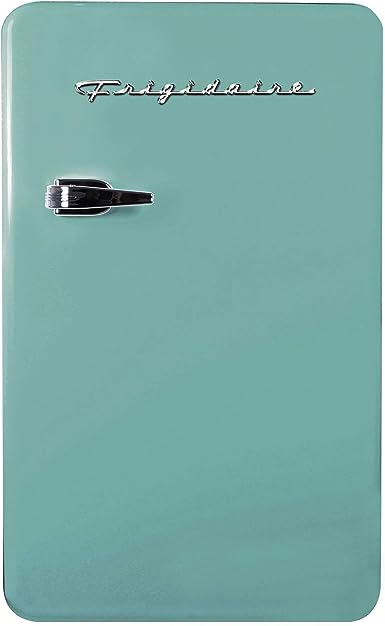 Frigidaire EFR372-MINT 3.2 Cu Ft Retro Compact Rounded Corner Premium Mini Fridge, Mint