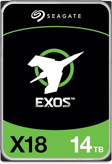 Seagate Exos X18 ST14000NM000J 14 TB Hard Drive - Internal - SATA (SATA/600) - Conventional Magnetic Recording (CMR) Method - Storage System, Video Surveillance System Device Supported - 7200rpm