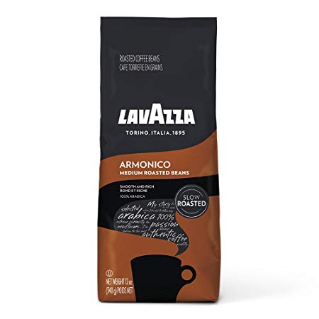 Lavazza Armonico Whole Bean Coffee Blend, Medium Roast, Medium Roast, 12 Ounce