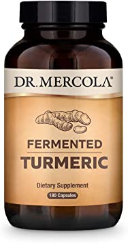 Dr. Mercola Organic Fermented Turmeric Dietary Supplement, 90 Servings (180 Tablets), Non GMO, Gluten Free, Soy Free