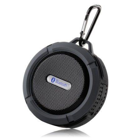 VicTsing Wireless Bluetooth 30 Waterproof Outdoor  Shower Speaker with 5W SpeakerSuction CupMicHands-Free Speakerphone - Black