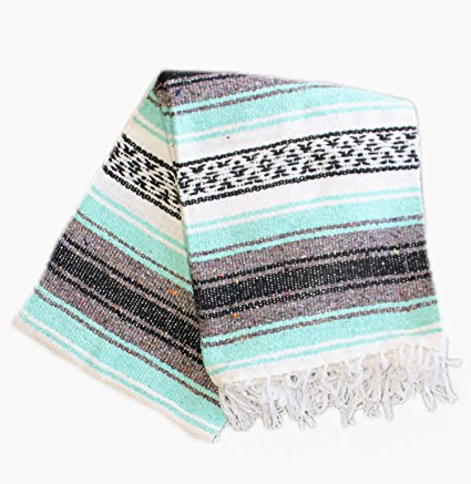 Del Mex Classic Mexican Blanket Vintage Style (Mint)