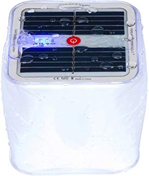 Terra Friendly® Floating Solar LED Pool or Hot Tub Light ~ Multipurpose, Waterproof, Inflatable Lantern with Battery Level Indicator.