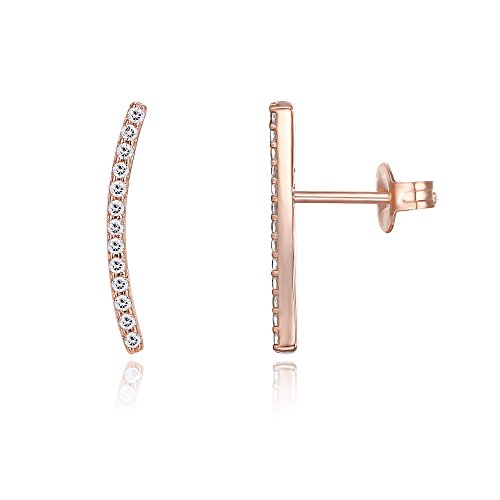 PAVOI 14K Gold Plated Ear Crawler - Cuff Earrings Hypoallergenic Sterling Silver Stud Ear Climber Jackets