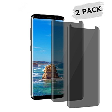 [2Pack] Auideas Samsung Galaxy S8 Tempered Glass Screen Protector - Privacy [Anti Privacy][Case-Friendly] For Samsung Galaxy S8[Anti Peeping][No Bubble][9H Hardness]