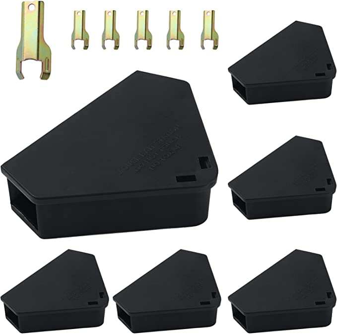 Anblak Mouse Station with Keys Black 6 Pack, Key Required Rat Stations, Keeps Children and Pets Safe Indoor & Outdoor