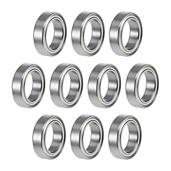 uxcell 6700ZZ Deep Groove Ball Bearings Z2 10mm x 15mm x 4mm Double Shielded Chrome Steel 10pcs