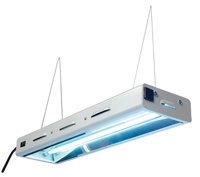 2 ft. - 4 Lamp - F24T5-HO - Fluorescent Grow Light Fixture - Spectralux 6500K Lamps and Wire Hangers Included - Sun Blaze T5-24