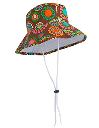 SunBusters Girls UPF 50  Sun Protective Reversible Bucket Hat