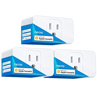 Meross Smart Plug Mini Support Apple HomeKit, Siri, Alexa, Echo, Google Assistant and Nest Hub, App Control, Timer, 15A & Reliable Wi-Fi, No Hub Needed, 2.4G WiFi Only, 3 Pack