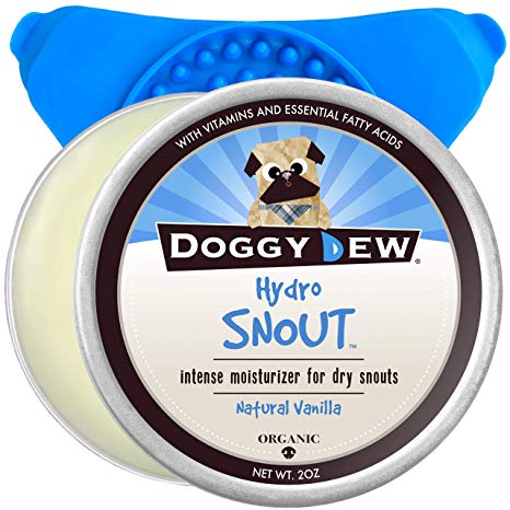 Doggy Dew - Hydro Snout (2oz) | 100% Organic Dog Nose Butter | 3-Step System | Intense Moisturizer and Soother for Crusty, Dry, Cracked, or Chapped Snouts | Includes Distraction Licking Mat!