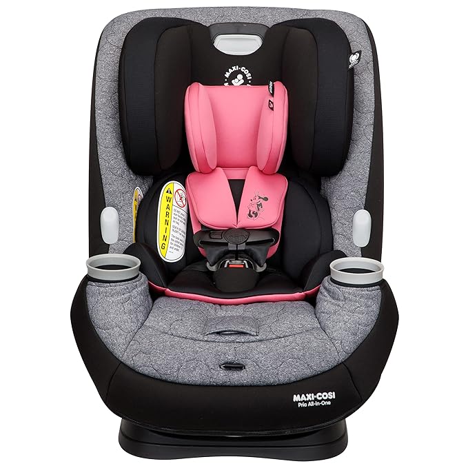 Disney Baby Pria All-in-One Convertible Car Seat, All-in-One Seating System: Rear-Facing, from 4-40 pounds; Forward-Facing to 65 pounds; and up to 100 pounds in Booster Mode, Minnie