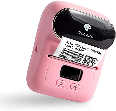 Phomemo M110 Wireless Thermal Label Printer Portable Bluetooth Label Maker Machine Barcode Printer for iPhone and Android Phones