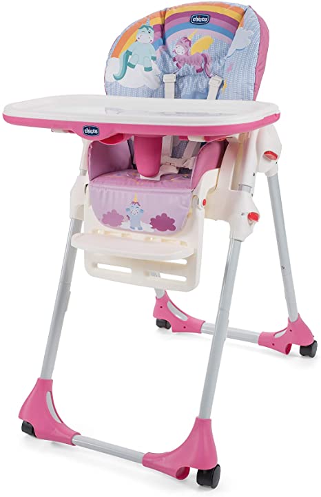 Chicco Chicco Polly Easy 4-Wheel High Chair Collection 2019 Unicorn