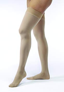 Jobst Opaque Thigh Highs Compression 15-20 mm/Hg, Beige, Size: Medium