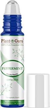 Peppermint Essential Oil Roll On 10 ml 100% Pure Pre-Diluted Therapeutic Grade Aromatherapy, Extract of Mentha Piperita