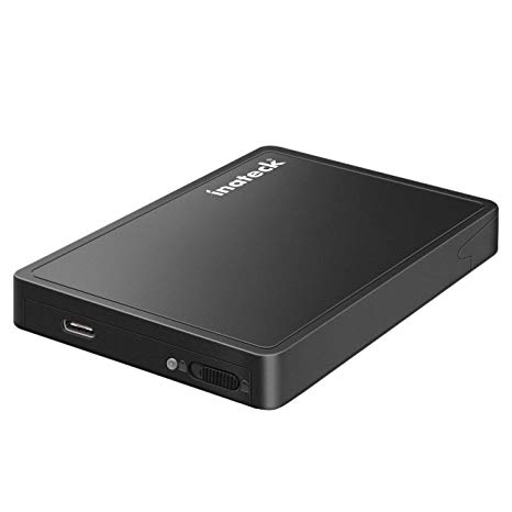 Inateck SATA to USB C External Hard Drive Enclosure for 9.5mm/7mm 2.5 Inch HDD/SSD case, with USB C to C Cable, UASP Supported, Tool Free,FE2005C