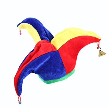 IDS Home Funny Multicolor Halloween Jester Clown Mardi Gras Party Costume Hat
