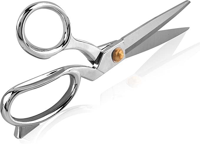 eZthings® Heavy Duty 10.5" Scissors For Cutting Fabric, Leather, and Raw Materials (10.5 Inch Silver)