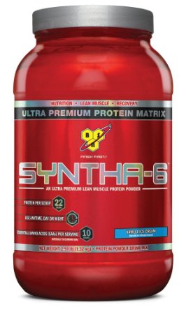 BSN SYNTHA-6 Protein Powder - Vanilla Ice Cream, 2.91 lb (28 Servings)