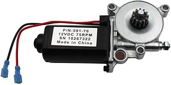 JL-BRAND 266149 RV Power Awning Replacement Universal Motor Compatible with Solera Power Awnings Including Flat, pitched and Short Assemblies, 12-Volt DC and 75-RPM