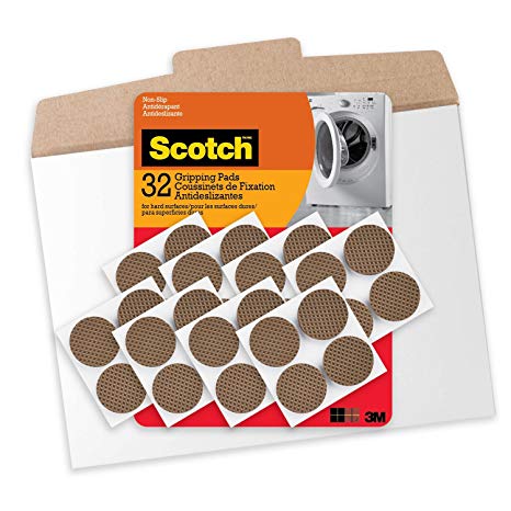 Scotch, GP940-32NA, 1.5 Inch Gripping Pads in Easy to Open Packaging, 32 Pads, Brown