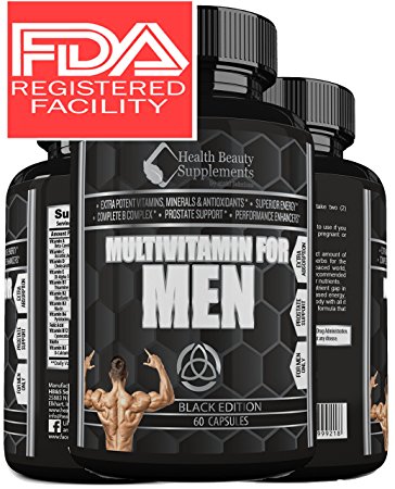 * MEN'S MEGA MULTIVITAMIN * Daily Multi Vitamin For MEN – 4 Phase Support With – Vitamins & Minerals - Prostate Support – Antioxidants – Increase Sex Drive – Libido Booster – Immune System - Strength