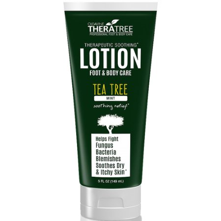 Tea Tree Oil Therapeutic Lotion with Soothing Botanicals Defend Against Common Causes of Skin Irritation Body Acne Foot and Body Odor Ringworm Athletes Foot and Antifungal Soften Dry Skin and Callous