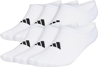 adidas Men's Superlite 3.0 Super No Show Socks (6-Pair) Ultra Low-Profile, Arch Compression for Secure Fit