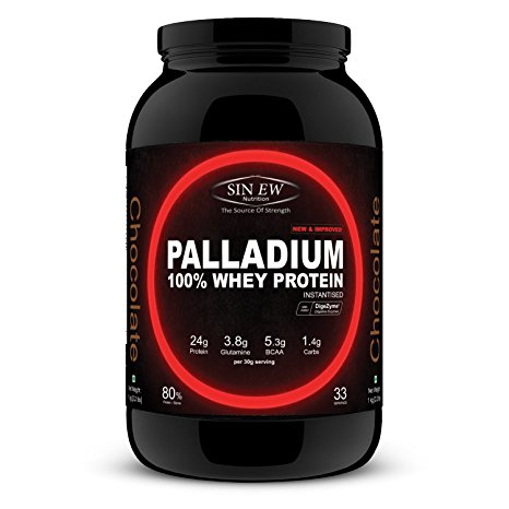 Sinew Nutrition Palladium 100% Whey Protein Concentrate Powder 1 Kg / 2.2 Lbs (33 Servings) Chocolate