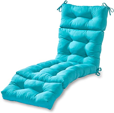 Greendale Home Fashions AZ4804-TEAL Arctic 72 x 22-inch Outdoor Chaise Lounge Cushion