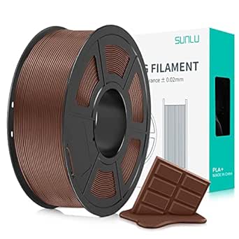 SUNLU PLA  Filament 1.75mm, PLA Plus 3D Drucker Filament, Stärker belastbar, Neatly Wound, 1KG 3D Druck PLA  Filament, Maßgenauigkeit  /- 0.02mm,Schokolade