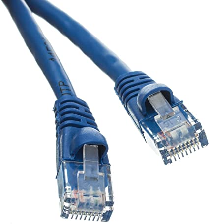 25 Foot Blue Cat6a Ethernet Patch Cable, Snagless/Boot with RJ45 Connector, 500 MHz, 24 AWG, UTP(Unshielded Twisted Pair) Stranded Copper, Internet Patch Cable, CableWholesale