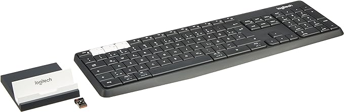 Logitech K375s Keyboard - Wireless Connectivity - Bluetooth/RF - Graphite, Off White