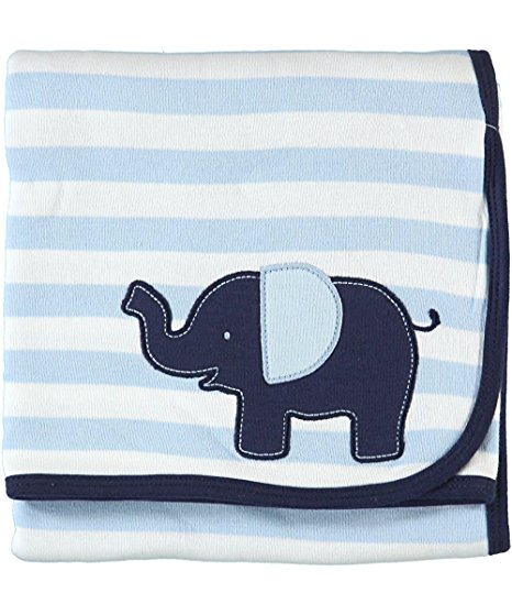 Carters Little Big Guy Elephant Blanket BLUE