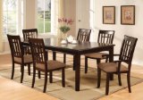 Furniture of America Madison 7-Piece Dining Table Set with 18-Inch Leaf Dark Cherry Finish