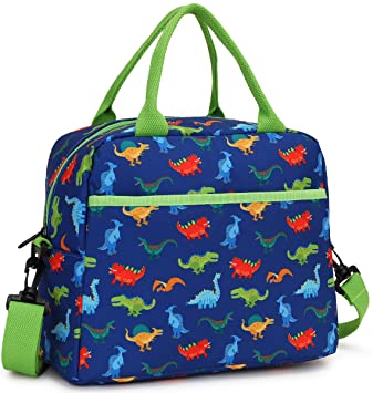 Lunch Bag for Boys, Insulated Lunch Box Bag Cute Dinosaur Thermal Lunch Tote with Removable Shoulder Strap, VONXURY