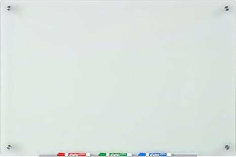 Audio-Visual Direct Frosted Glass Dry-Erase Board Set - 60 x 90 cm - (Non-Magnetic)