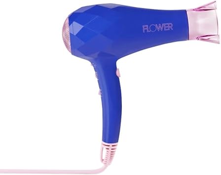 Flower Beauty Ionic Pro Dryer - Lightweight & Powerful Professional Dryer for Fast, Energy-Efficient Hair Drying - Adjustable Airflow & Two Heat Settings - for All Hair Types