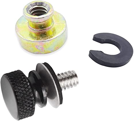 Seat Bolt Screw Nut Kit 1/4"-20 Thread Compatible with Harley Davidson Touring Softail Dyna Sportster Model