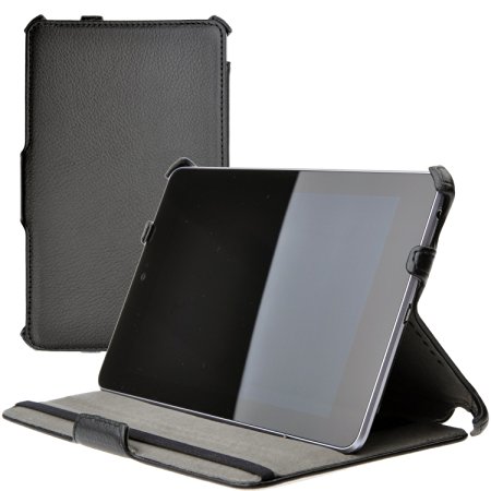 MoKo Google Nexus 7 Case - Slim-Fit Multi-angle Folio Cover Case for Google Nexus 7 Android Tablet by ASUS, BLACK (with Smart Cover Auto Wake/Sleep Feature)