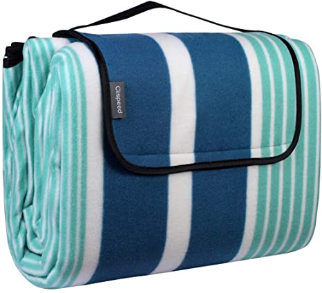 CLISPEED Outdoor Picnic Blanket Tote Extra Large Foldable Mat Waterproof Sandproof Beach Blanket Oversized for Family Picnics Camping Hiking