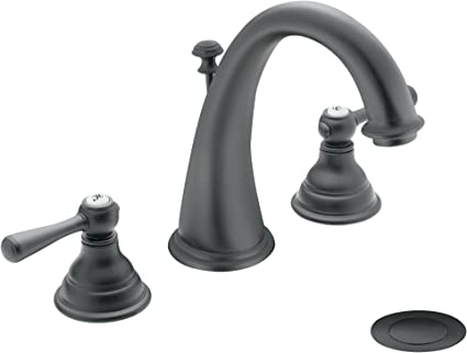 Moen T6125WR Kingsley Two-Handle High Arc Bathroom Faucet, Valve Required, Wrought Iron