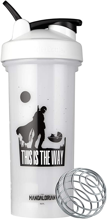 Blender Bottle Star Wars Shaker Bottle Pro Series Perfect for Protein Shakes and Pre Workout 28-Ounce This Is The Way