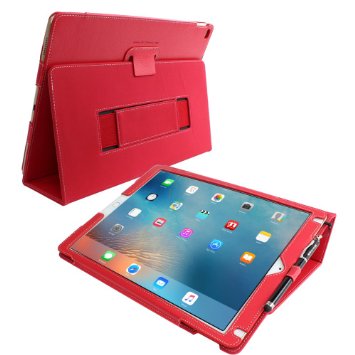 Snugg iPad Pro 12.9 Case - Smart Cover with Flip Stand & Lifetime Guarantee (Red) for Apple iPad Pro 12.9