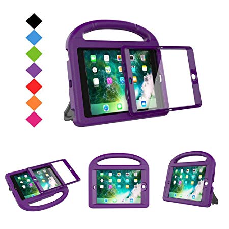 BMOUO Case for iPad Mini 1 2 3 - Built-in Protector, Shockproof Hard Cover Stand Kids Case for iPad Mini 1st 2nd 3rd Generation, Purple