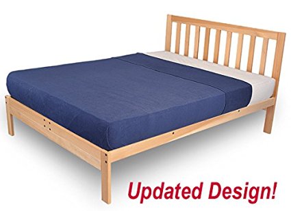 Charleston-2 Platform Bed Frame - Solid Hardwood (Full-PLUS)