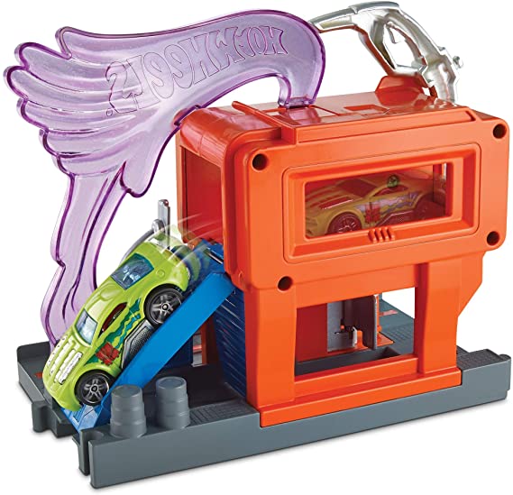 Hot Wheels FRH30 City Downtown Speedy Fuel Stop Play Set, Multi-Colour